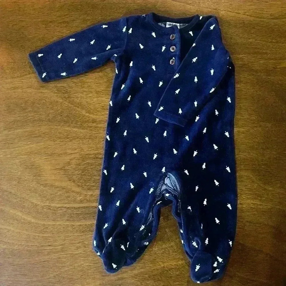 Chick Pea Baby Boy Patterned Cotton Long Sleeve Snap Up Sleep & Play Blue 0-3 M - Picture 3 of 8